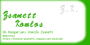 zsanett komlos business card