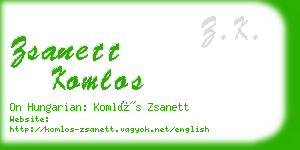 zsanett komlos business card